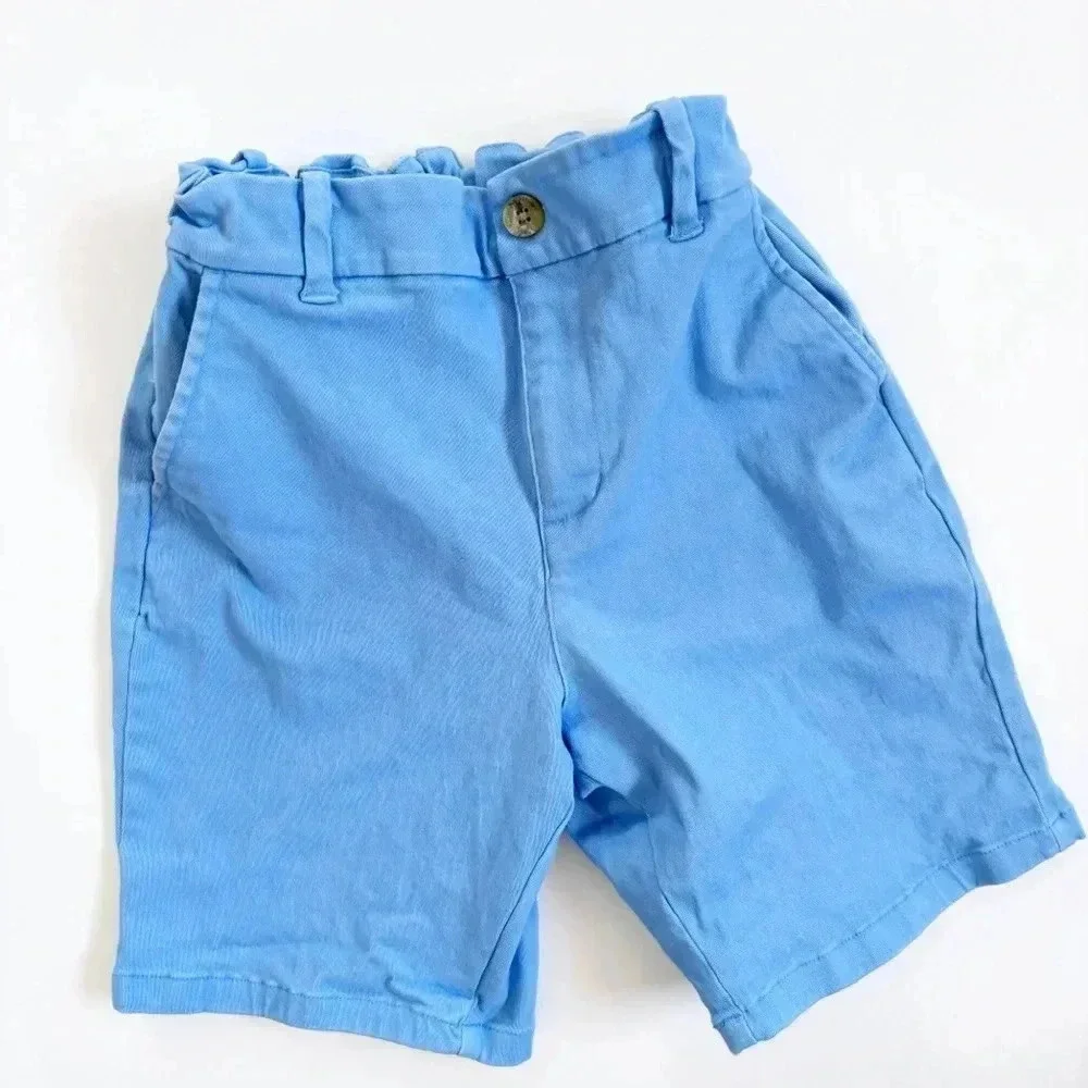 Janie & Jack Blue Twill Shorts - Picture 1 of 6